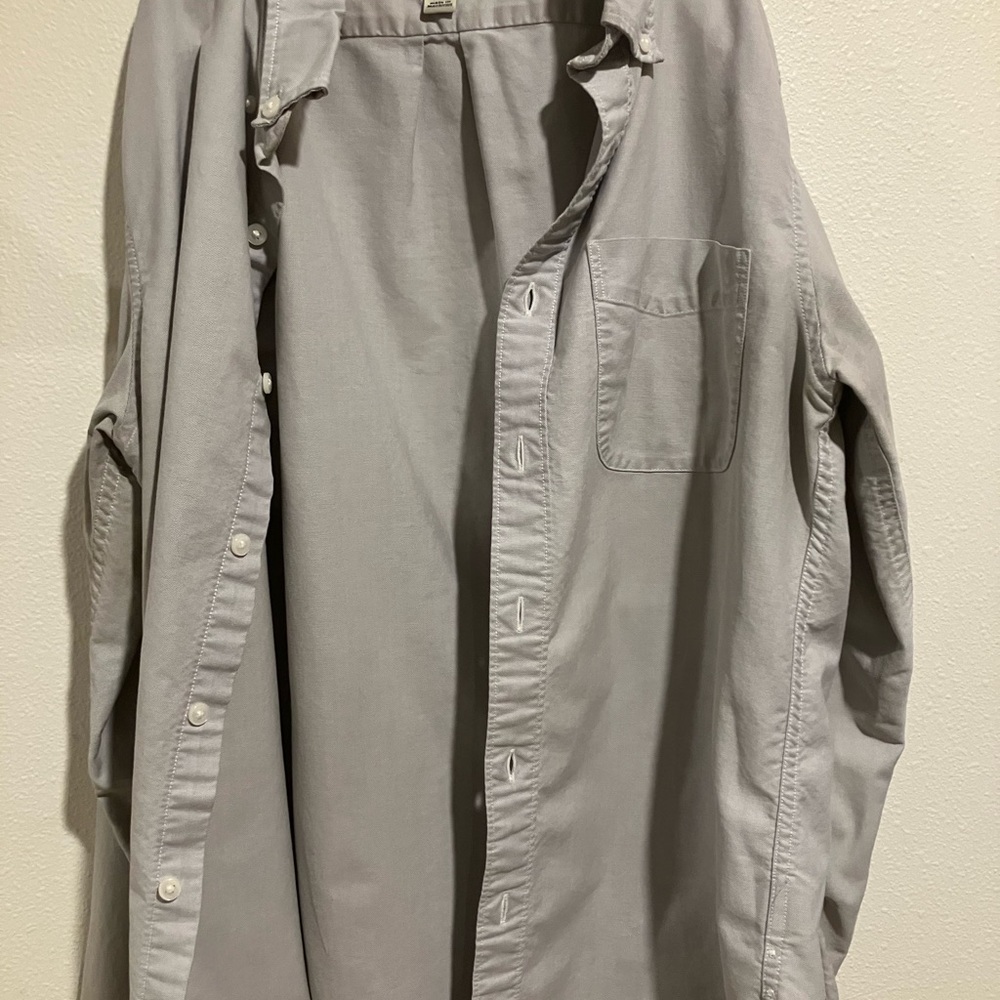 J. Crew Gray Oxford Shirt